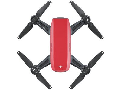 Mini drone quadricoptère Spark de DJI avec ensemble de caméra 1080p Fly More – rouge magma