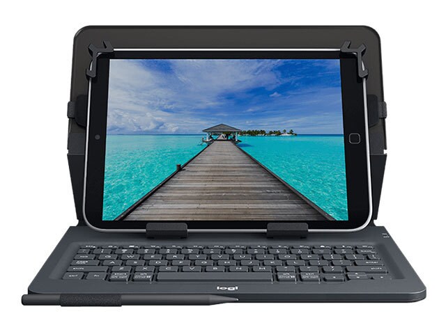 Logitech Universal Folio Keyboard Tablet Case for 9” - 10” Tablets - Black