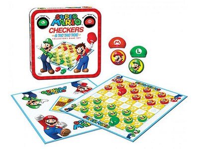 Super Mario Bros Checkers & Tic Tac Toe Combo
