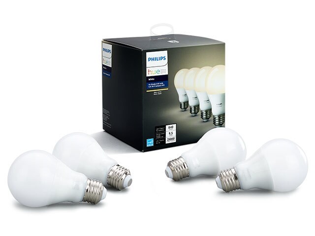 Ampoule blanche intelligente A19 Hue de Philips - emballage de 4
