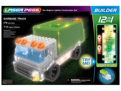 Laser Pegs 12-in-1 Garbage Truck Set
