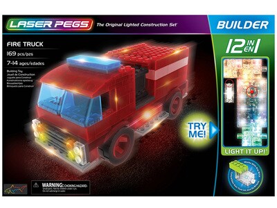 Ensemble de construction 12-en-1 camion de pompier de Laser Pegs