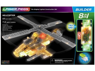 Laser Pegs 8-in-1 Helicopter Kit