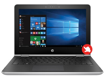 HP Pavilion x360 11-ad010ca 11.6" Convertible Laptop with Intel® N3350, 500GB HDD, 4GB RAM & Windows 10 Home - Silver