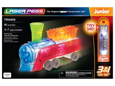 Ensemble de construction 3-en-1 train junior de Laser Pegs