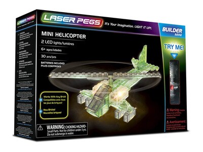 Ensemble de construction mini hélicoptère de Laser Pegs