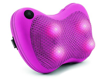 Sharper Image Heating Shiatsu Massage Pillow - Purple