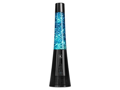 Innovative Technology Retro Glitter Lamp with Bluetooth® Speaker – Blue