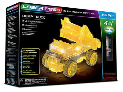 Ensemble de construction 4-en-1 camion-benne de Laser Pegs