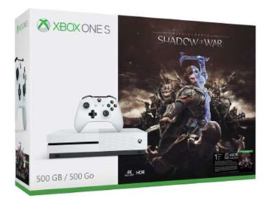 Ensemble Xbox One S 500 Go et Shadow of War 