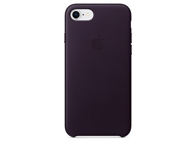 Étui en cuir pour iPhone 7/8 d’Apple® - Aubergine foncé