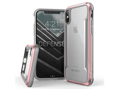 Étui Defense Shield X-Doria pour iPhone X- or rose