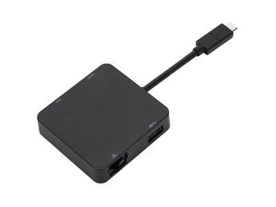 Station de voyage USB C, port d’écran et mode alternatif à 4 ports – noir