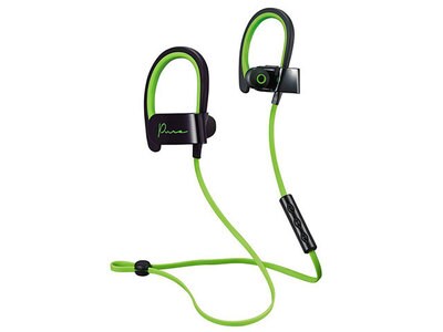 Écouteurs-boutons Bluetooth avec commande sur câble Pure par M - vert et noir