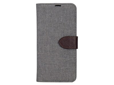 Étui portefeuille 2-en-1 Blu Element pour LG Q6 - gris et brun