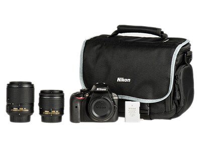 Appareil-photo reflex numérique à 24,2 Mpx D3400 et objectif AF-P DX 18-55mm f/3.5-5.6G VR de Nikon – noir