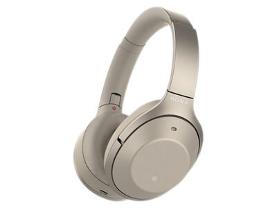 Sony WH-1000XM2/N Over-Ear Noise Cancelling Wireless Headphones with In-Line Controls - Gold 