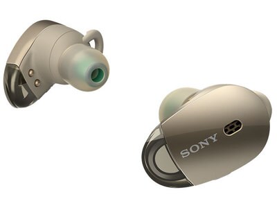 Écouteurs-boutons sans fil à vraie suppression du bruit et commandes sur câble WF-1000XNM1 de Sony - or