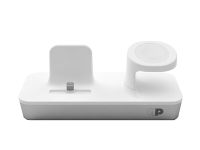Station de recharge ONE DOCK DUO de Pressplay pour montre Apple Watch et iPhone – blanc