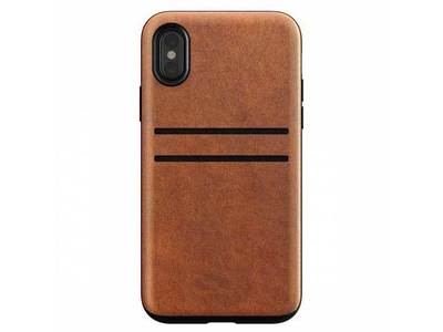 Étui -porte-feuille de Nomad pour iPhone X/XS – brun