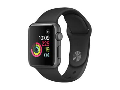 Apple Watch Series 1 38 mm Space Grey Aluminum Case with Black Sport Band