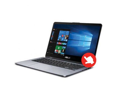 ASUS Vivobook Flip TP410UA-DB71T 14.0” Notebook with Intel® Core™ i7-7500U, 1TB HDD, 8GB RAM, & Windows 10 – Grey - Refurbished