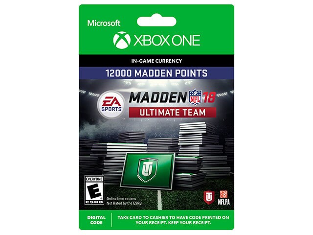 Madden NFL 18: 12 000 MUT Points (Code Electronique) pour Xbox One
