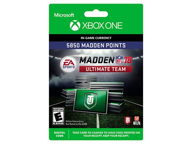 Madden NFL 18: 5,850 MUT Points (Code Electronique) pour Xbox One