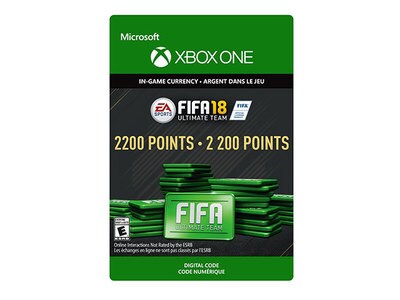 FIFA 18: 2 200 FIFA Ultimate Team Points (Code Electronique) pour Xbox One