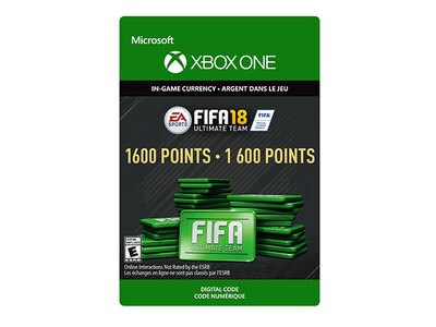 FIFA 18: 1 600 FIFA Ultimate Team Points (Code Electronique) pour Xbox One