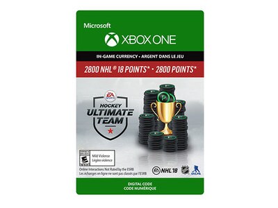 NHL 18: 2 800 HUT Points Pack (Code Electronique) pour Xbox One