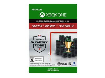 NHL 18: 5 850 HUT Points Pack (Code Electronique) pour Xbox One