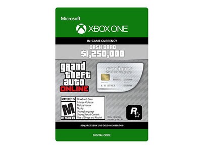 Grand Theft Auto V: Great White Shark Cash Card (Code Electronique) pour Xbox One