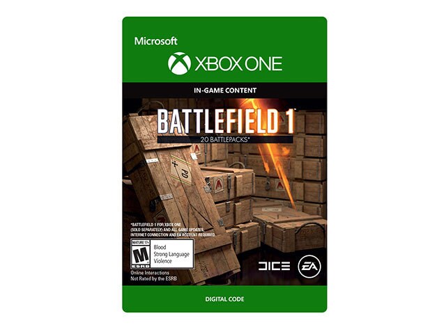 Battlefield 1: Battlepack x20 (Code Electronique) pour Xbox One
