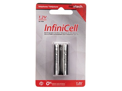 InfiniCell 2-Pack Rechargeable Batteries for Panasonic Cordless Phones