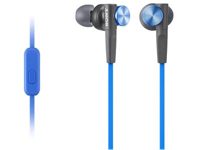 Écouteurs-boutons pour téléphone intelligent à EXTRA BASS™ de Sony - Bleu
