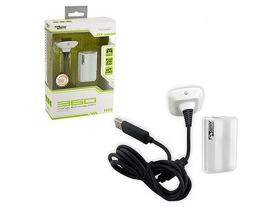 KMD Xbox 360 Play and Charge Pack - White
