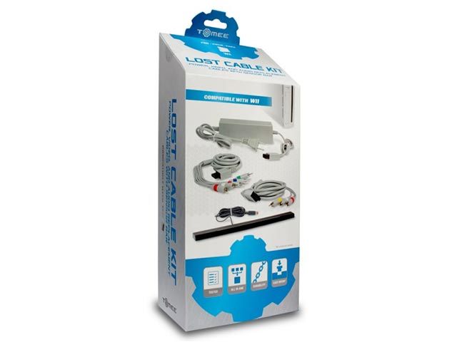 Tomee Lost Cable Kit for Wii - Grey