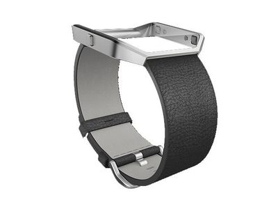 Bracelet accessoire en cuir Fitbit pour la montre Blaze™ - Petit - Noir