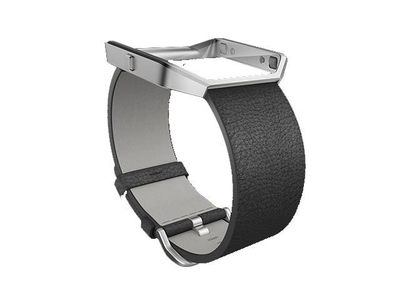 Bracelet accessoire en cuir Fitbit pour la montre Blaze™ - Grand - Noir