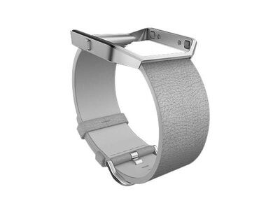 Bracelet accessoire en cuir Fitbit pour la montre Blaze™ - Grand - Gris  