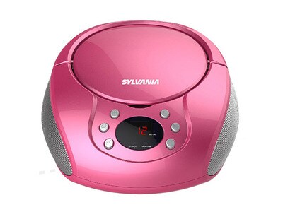 Sylvania SRCD261-PNK Portable CD/Radio Boombox - Pink