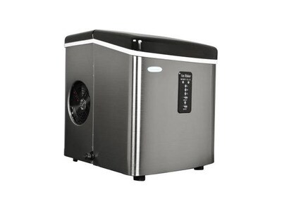 NewAir AI-100SS Portable Ice Maker -  Black and Stainless Steel