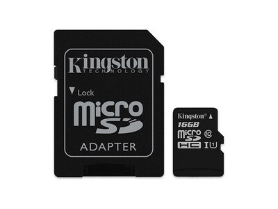 Kingston Canvas Select 16GB UHS-I Class 10 MicroSD Memory Card