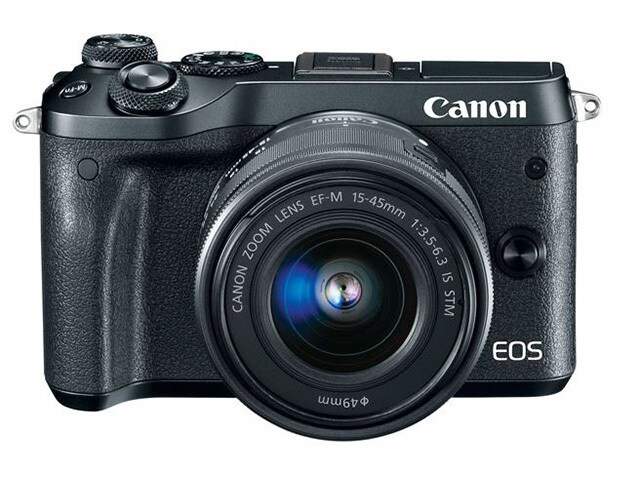 Canon EOS M6 24.2MP Mirrorless Camera with EF-M 15-45mm f/3.5-6.3 IS STM - Black