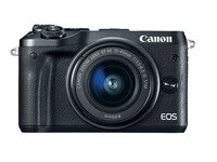 Canon EOS M6 24.2MP Mirrorless Camera with EF-M 15-45mm f/3.5-6.3 IS STM - Black - Refurbished