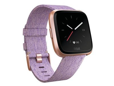 Fitbit® Versa™ Smartwatch - Special Edition, Rose Gold Aluminum Case, Lavender Woven Band