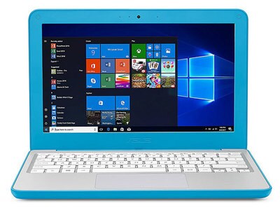 ASUS Mainstream W202NA-DH02 11.6” Notebook with Intel® Celeron N3350, 64GB eMMC, 4GB RAM, & Windows 10 – Blue & Silver