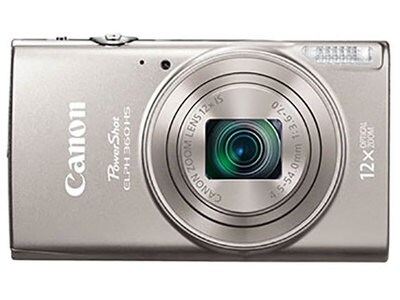 Canon PowerShot ELPH 360 HS 20.2MP Digital Camera - Silver