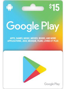 Carte cadeau Google Play - 15 $